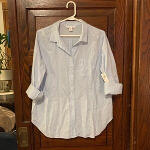 Old Navy Light Blue Casual Button Down Shirt